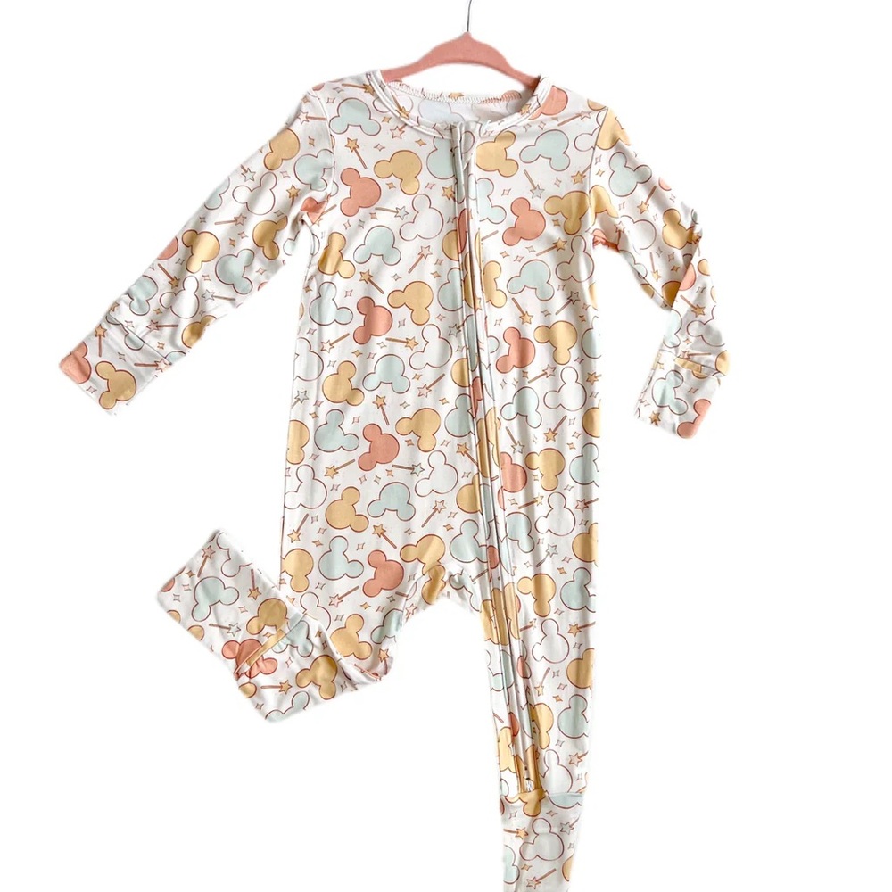 “Mickey Ears” Bamboo Zippy – Size 9–12 Months